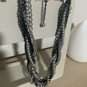 Silpada Black and Silver Multi-Strand Necklace
